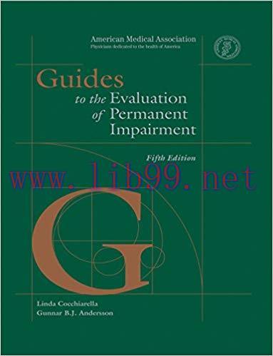 (PDF)Guides to the Evaluation of Permanent Impairment, fifth edition 5 Sub Edition