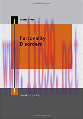 [AME]Personality Disorders (PRIMER ON SERIES) (Original PDF)