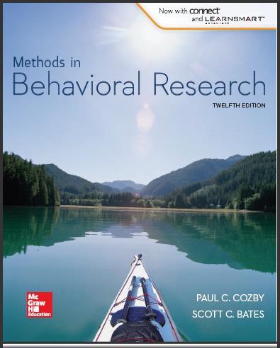 (TB) Methods in Behavioral Research 12th Edition Paperback .zip