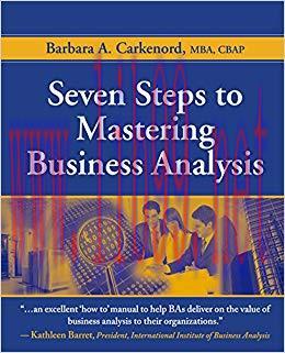 Seven Steps to Mastering Business Analysis 1st Edition,