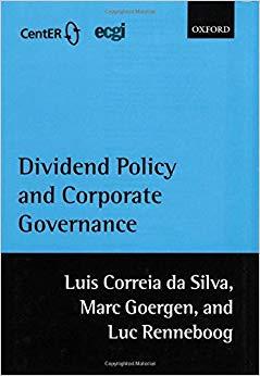 (PDF)Dividend Policy and Corporate Governance 1st Edition