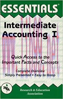 (PDF)Intermediate Accounting I Essentials (Essentials Study Guides Book 1)