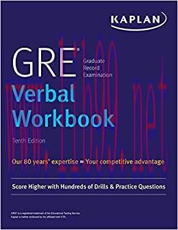 (PDF)GRE Verbal Workbook: Score Higher with Hundreds of Drills & Practice Questions (Kaplan Tes...
