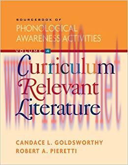 Sourcebook of Phonological Awareness Activities, Volume IV 1st Edition,