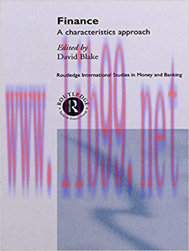 (PDF)Finance: A Characteristics Approach (Routledge International Studies in Money and Banking ...