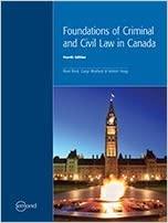 Foundations of Criminal and Civil Law in Canada 4th Edition