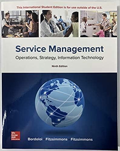 Service Management Operations, Strategy, Information Technology 9th Edition [Sanjeev Bordoloi]
