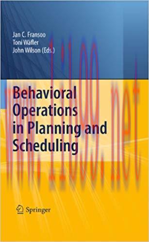 (PDF)Behavioral Operations in Planning and Scheduling