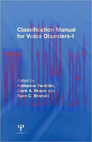 Classification Manual for Voice Disorders-I 1st Edition,