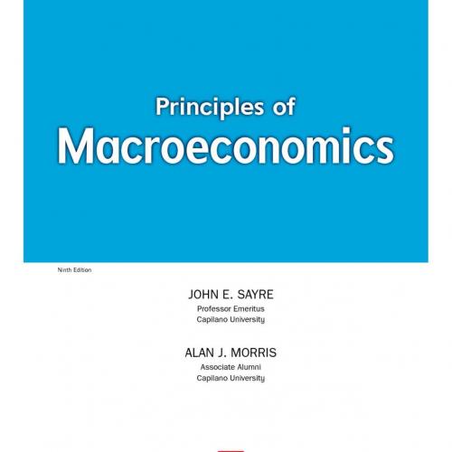 PRINCIPLES OF MACROECONOMICS 9th Canada Edition by SAYRE - Wei Zhi