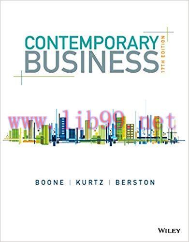 Contemporary Business, 17th Edition 17th Edition,