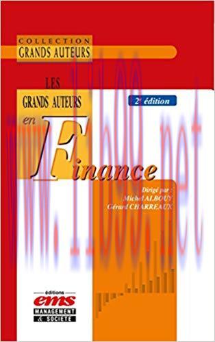 (PDF)Les grands auteurs en finance (French Edition) 2nd Edition