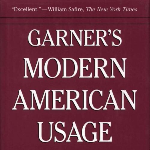 Garner's Modern American Usage, 2nd Edition (2003)