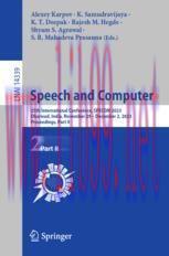 [PDF]Speech and Computer: 25th International Conference, SPECOM 2023, Dharwad, India, November ...