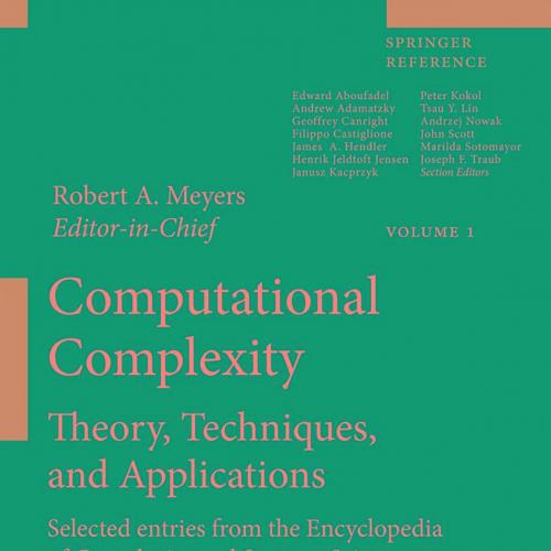 Springer Computational Complexity Theory Techniques and Applications