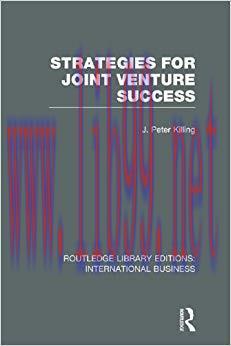 (PDF)Strategies for Joint Venture Success (RLE International Business) (Routledge Library Editi...