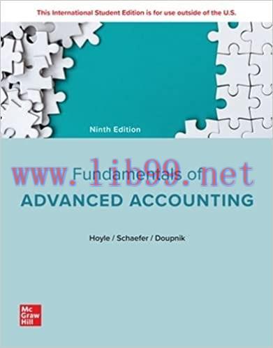 [PDF]ISE Ebook Fundamentals Of Advanced Accounting 9th Edition [Joe B. Hoyle]