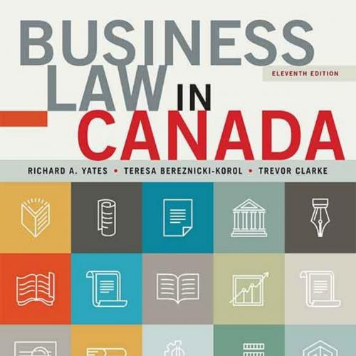 Business Law in Canada, Eleventh 11th Canadian Edition