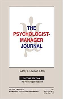 (PDF)The Psychologist-Manager Journal Volume 3, Number 1 1st Edition
