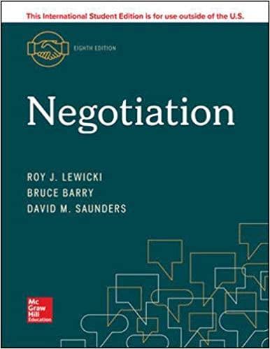 Negotiation 8th Edition [Roy Lewicki]