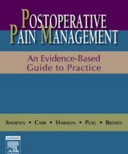 POSTOPERATIVE PAIN MANAGEMENT