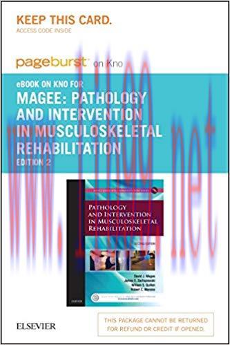 (PDF)Pathology and Intervention in Musculoskeletal Rehabilitation – E-Book 2nd Edition