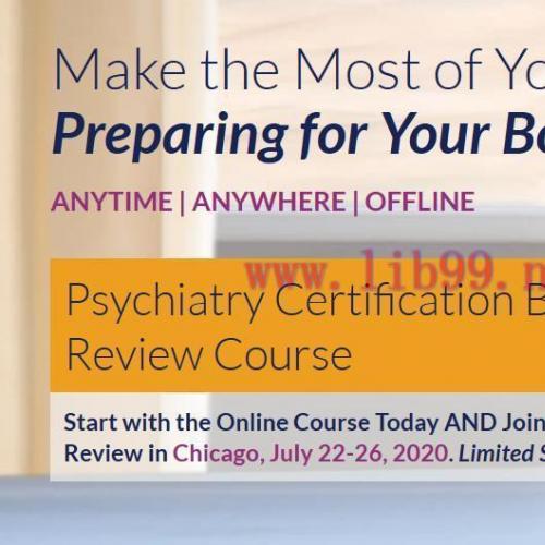[AME]Psychiatry Certification Board Review Course 2020 (The Passmachine) (CME VIDEOS)