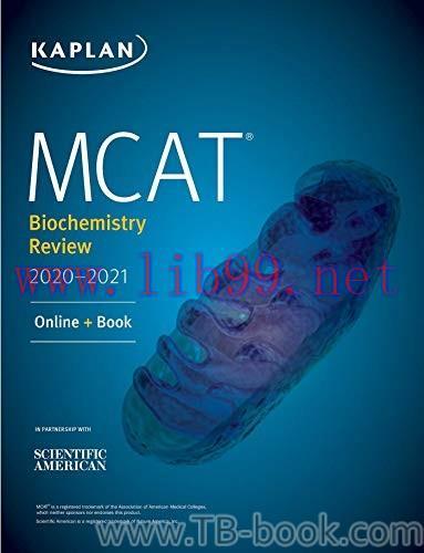 MCAT Biochemistry Review 2020-2021 by Kaplan Test Prep 课本
