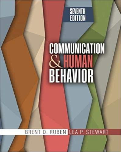 Communication and Human Behavior 7th Edition