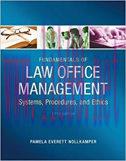 Fundamentals of Law Office Management 5th Edition,