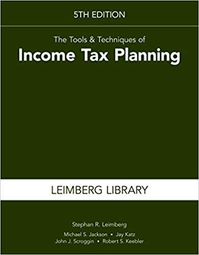 (PDF)The Tools & Techniques of Income Tax Planning, 5th Edition 5th Edition