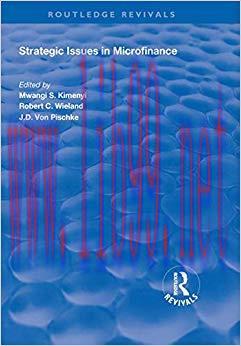(PDF)Strategic Issues in Microfinance (Routledge Revivals) 1st Edition