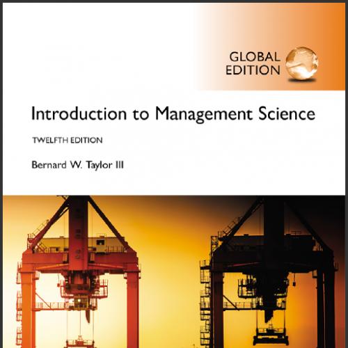 (Test Bank)Introduction to Management Science,12th Global Edition.zip