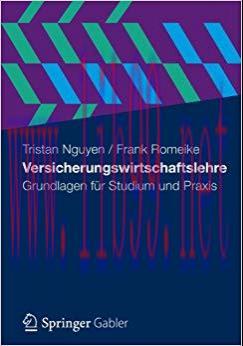 (PDF)Versicherungswirtschaftslehre: Grundlagen f&uuml;r Studium und Praxis (German Edition) 2013 Edi...