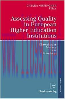 (PDF)Assessing Quality in European Higher Education Institutions: Dissemination, Methods and Pr...