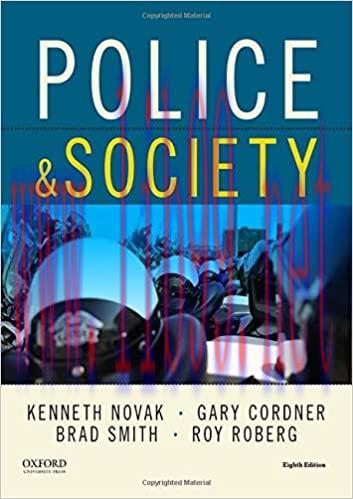 [PDF]Police and Society 8th Edition [Kenneth Novak]