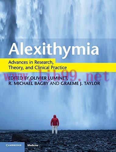 [AME]Alexithymia: Advances in Research, Theory, and Clinical Practice (Original PDF)