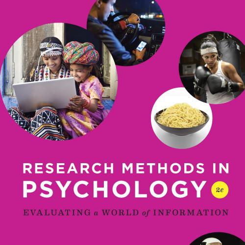 Research Methods in Psychology Evaluating a World of Information 2nd Edition