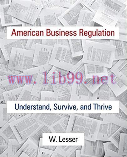 (PDF)American Business Regulation: Understand, Survive and Thrive 1st Edition