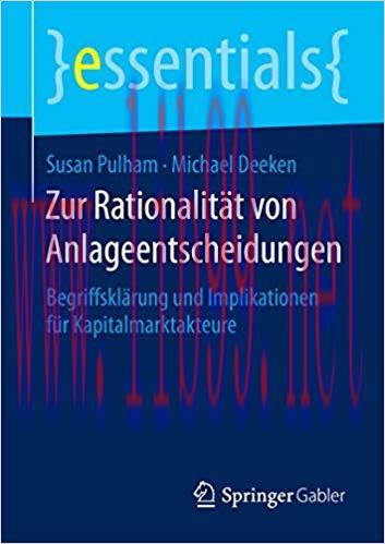 (PDF)Zur Rationalit&auml;t von Anlageentscheidungen: Begriffskl&auml;rung und Implikationen f&uuml;r Kapitalma...