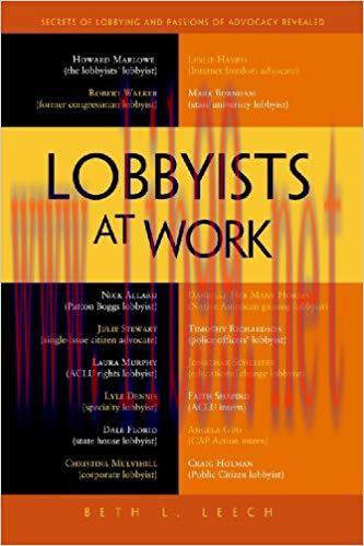 (PDF)Lobbyists at Work 1st ed. Edition
