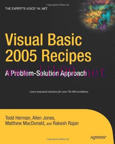 [FOX-Ebook]Visual Basic 2005 Recipes: A Problem-Solution Approach