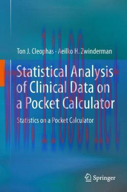 [AME]Statistical Analysis of Clinical Data on a Pocket Calculator: Statistics on a Pocket Calcu...