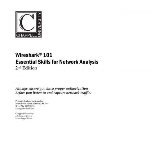 Wireshark 101 Essential Skills for Network Analysis 2nd Edition 1893939758
