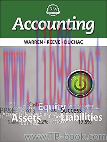 Accounting 25th Edition by Carl Warren 课本