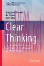 [PDF]Clear Thinking: Structured Analytic Techniques and Strategic Foresight Analysis for Decisi...