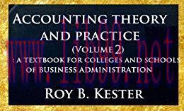 (PDF)Accounting theory and practice (Volume 2): a textbook for colleges and schools of business...