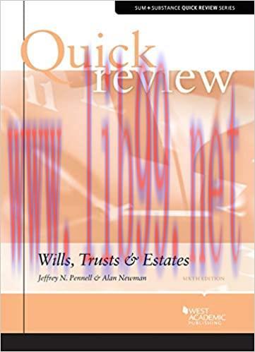 (PDF)Quick Review of Wills, Trusts & Estates (Quick Reviews)