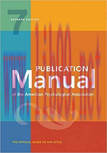 (PDF)Publication Manual of the American Psychological Association 7th Edition