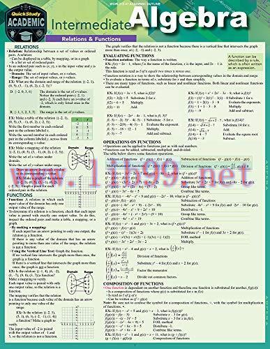 [FOX-Ebook]Intermediate Algebra: A Quickstudy Laminated Reference Guide